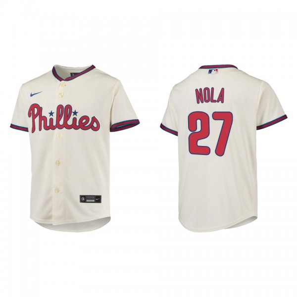 Aaron Nola Youth Philadelphia Phillies Cream Repli...