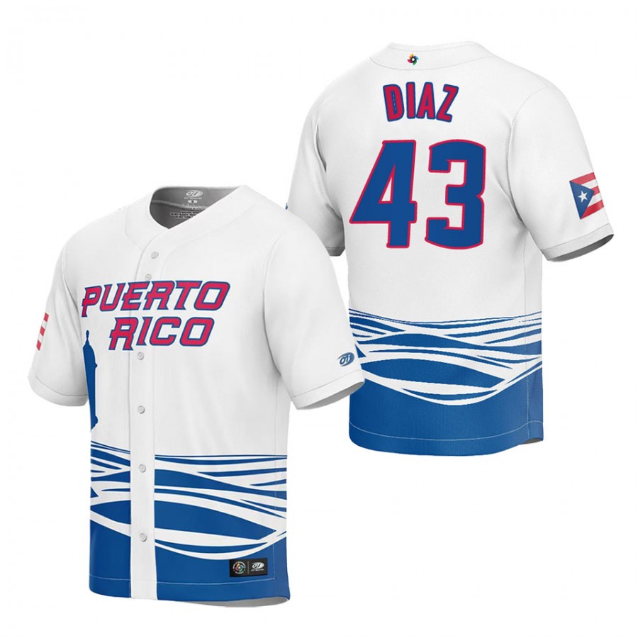 Alexis Diaz Puerto Rico Baseball White 2023 World Baseball Classic