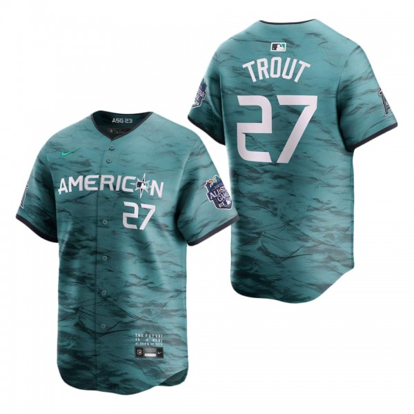 Men's American League Mike Trout Teal 2023 MLB All...