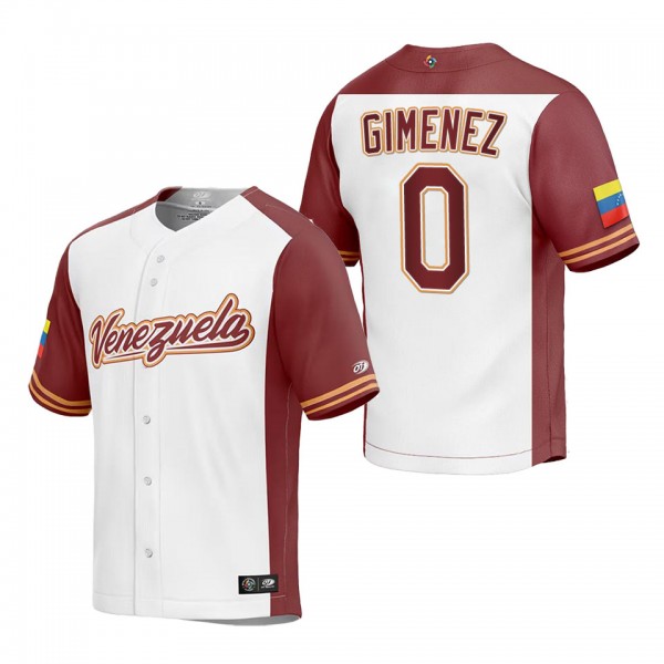 Andres Gimenez Men's Venezuela Baseball White 2023...