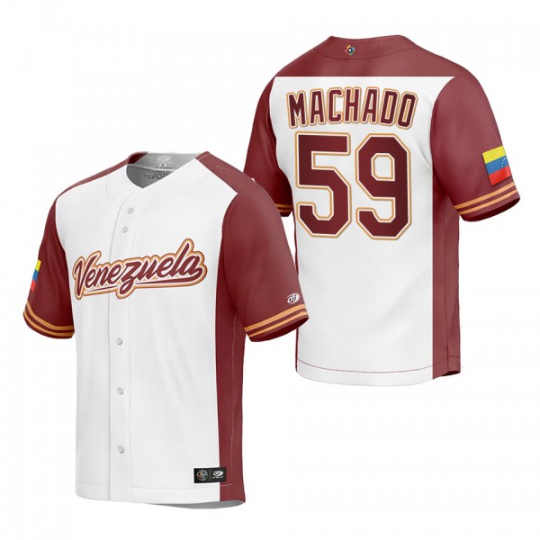 Andres Machado Men's Venezuela Baseball White 2023...