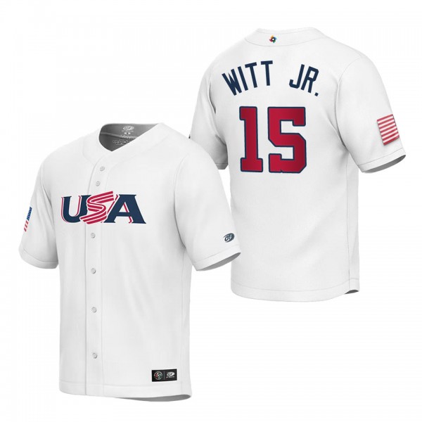 Bobby Witt Jr. Youth USA Baseball White 2023 World...