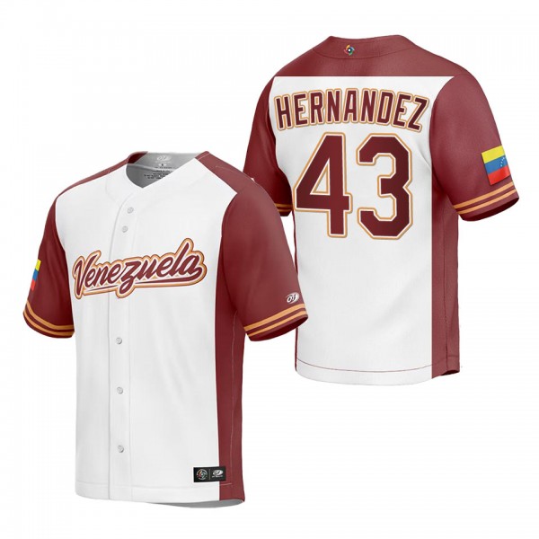 Carlos Hernandez Men's Venezuela Baseball White 20...