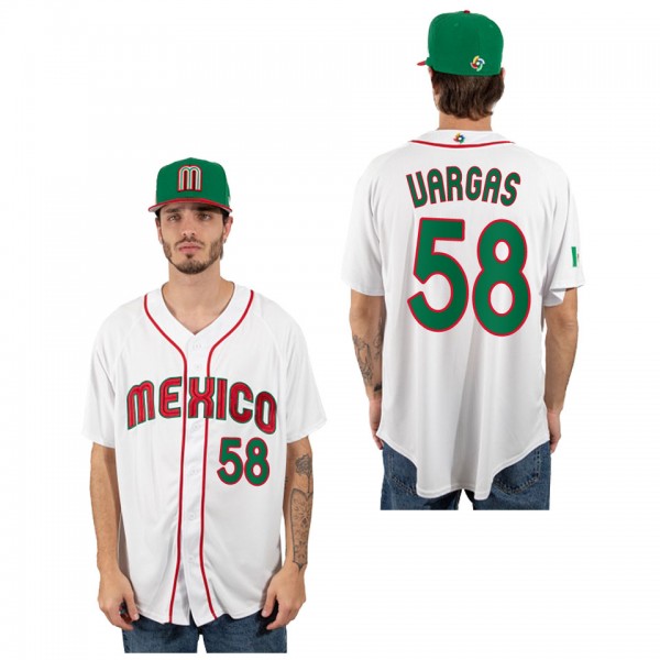 Cesar Vargas Mexico Baseball White 2023 World Base...