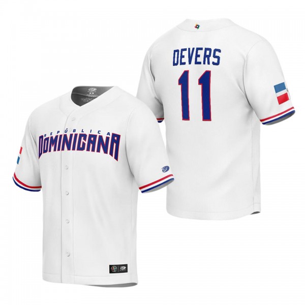 Men's Dominican Republic Baseball Rafael Devers Wh...