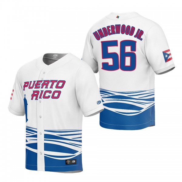 Duane Underwood Jr. Men's Puerto Rico Baseball Whi...