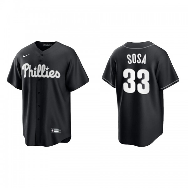 Phillies Edmundo Sosa Black White Replica Official...