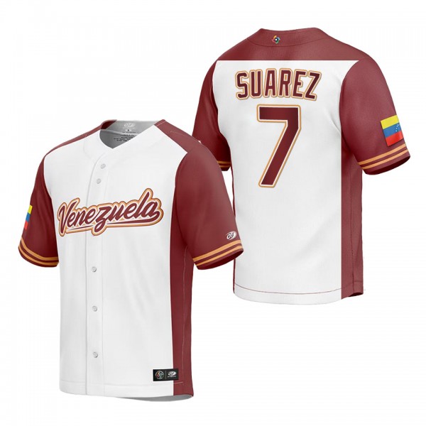 Eugenio Suarez Men's Venezuela Baseball White 2023...