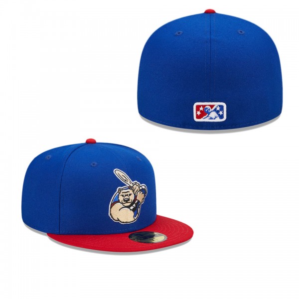 Men's Iowa Cubs Blue Red Marvel x Minor League 59F...