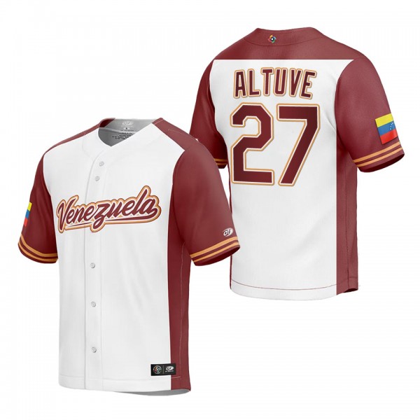 Jose Altuve Men's Venezuela Baseball White 2023 Wo...