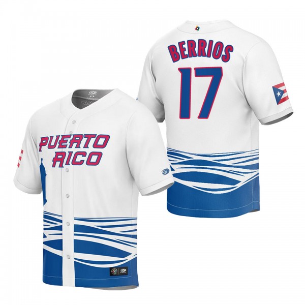 Jose Berrios Men's Puerto Rico Baseball White 2023...