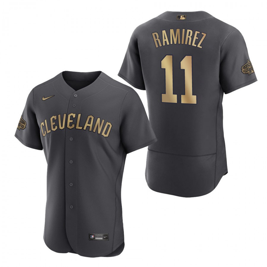 Men's Cleveland Guardians Jose Ramirez Charcoal 2022 MLB AllStar Game