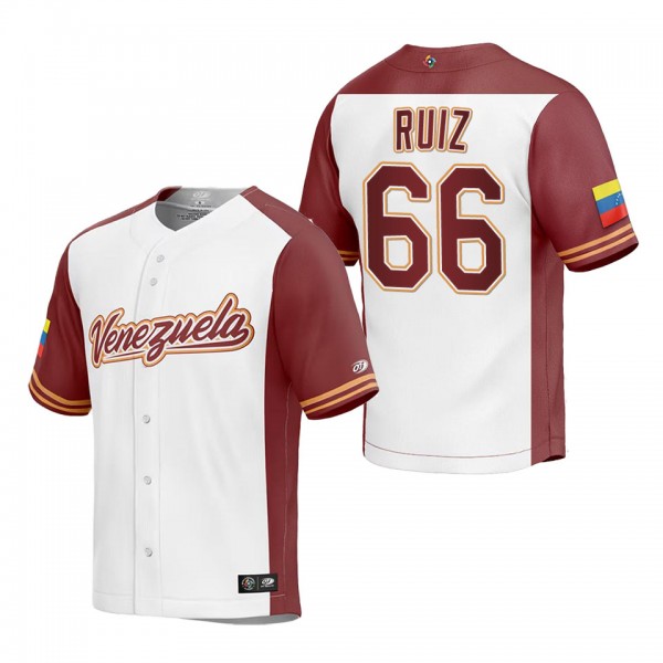 Jose Ruiz Men's Venezuela Baseball White 2023 Worl...