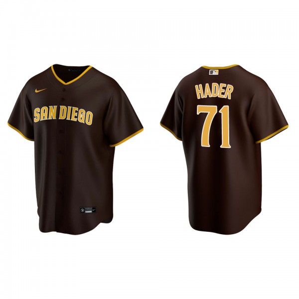 Men's San Diego Padres Josh Hader Brown Replica Ro...