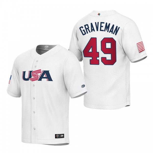 Kendall Graveman Youth USA Baseball White 2023 Wor...