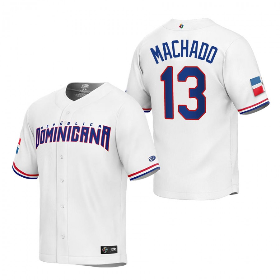 Manny Machado Dominican Republic Baseball White 2023 World Baseball