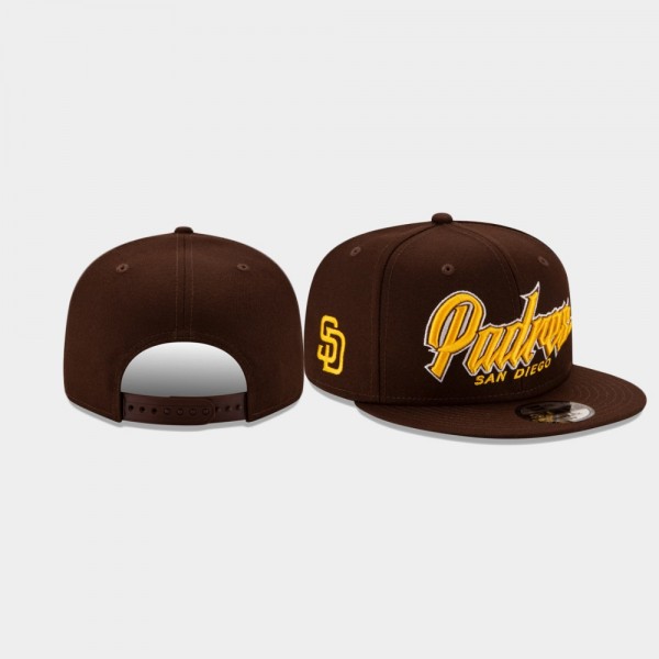 San Diego Padres Slab 9FIFTY Snapback Hat - Brown