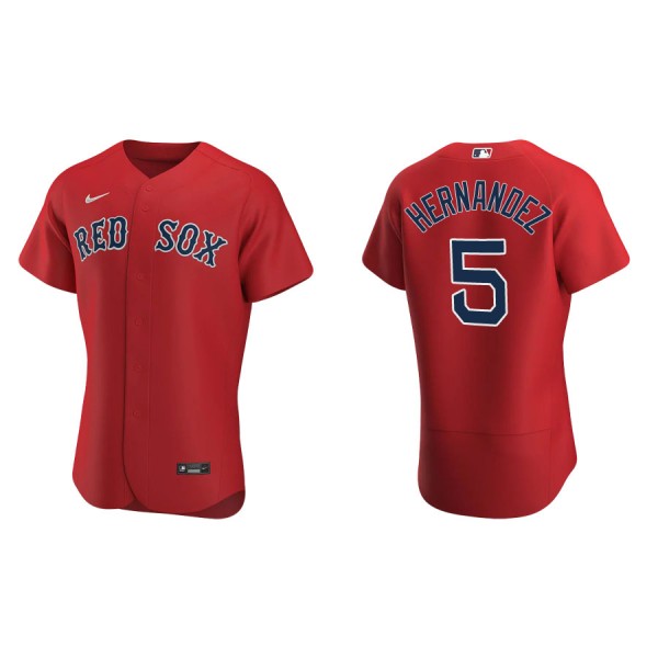 Red Sox Kike Hernandez Red Authentic Alternate Jer...