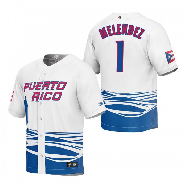 MJ Melendez Men's Puerto Rico Baseball White 2023 ...