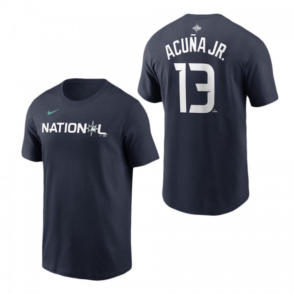 Men's National League Ronald Acuna Jr. Navy 2023 M...