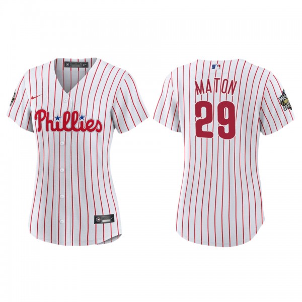 Nick Maton Women's Philadelphia Phillies White 202...