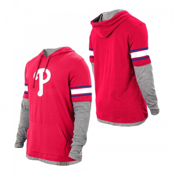 Men's Philadelphia Phillies Red Twofer Pullover Ho...