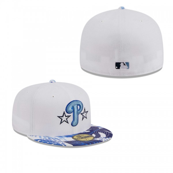 Men's Philadelphia Phillies White Blue Flamingo 59...