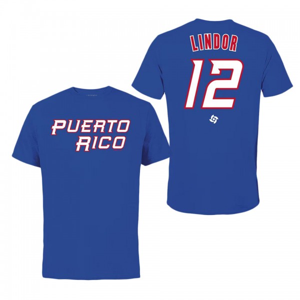 Men's Puerto Rico Baseball Francisco Lindor LEGEND...