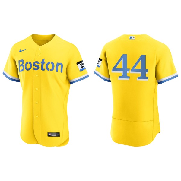 Men's Boston Red Sox Rich Hill Gold Light Blue Cit...