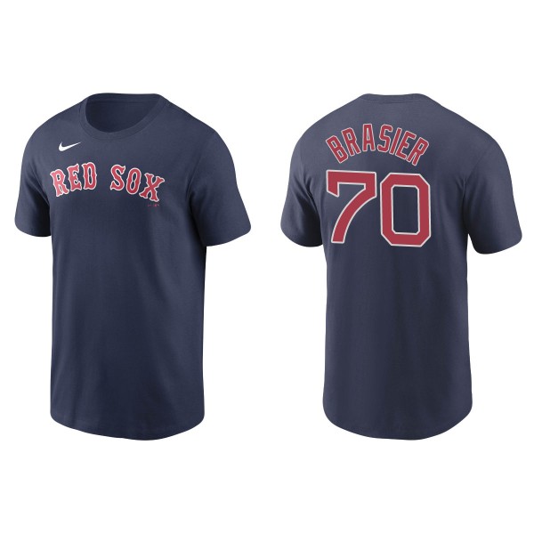 Men's Boston Red Sox Ryan Brasier Navy Name & ...