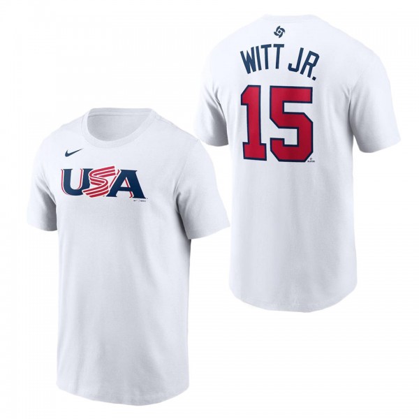 Men's USA Baseball Bobby Witt Jr. Nike White 2023 ...