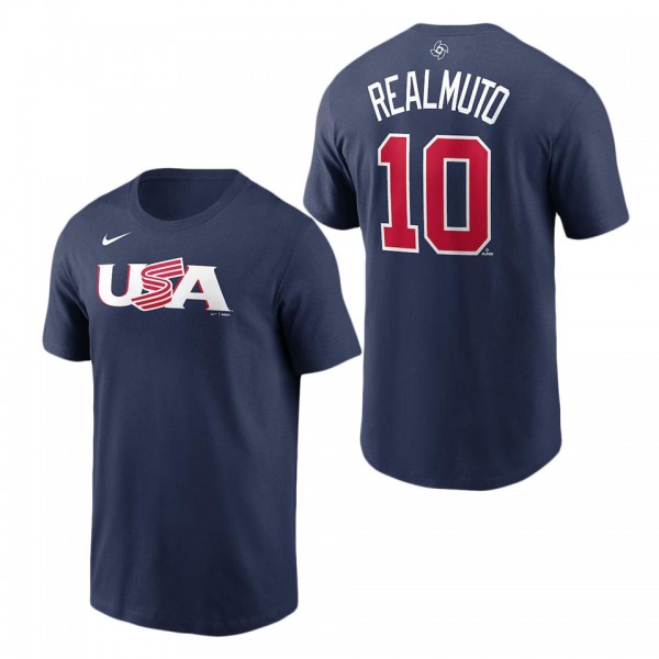 Men's USA Baseball J.T. Realmuto Nike Navy 2023 Wo...