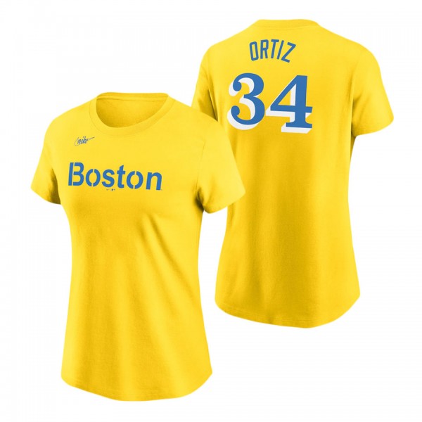 Women's Boston Red Sox David Ortiz Gold City Conne...