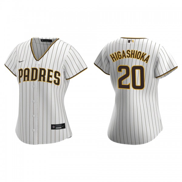 Women's San Diego Padres Kyle Higashioka White Bro...