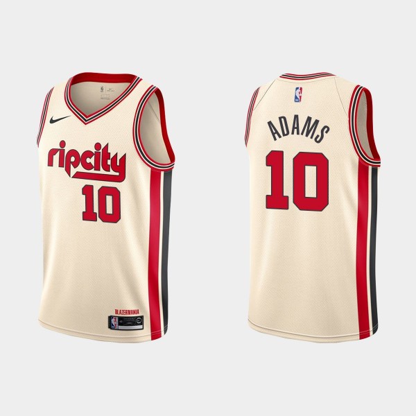 Blazers Jaylen Adams #10 2019-20 City Jersey Cream