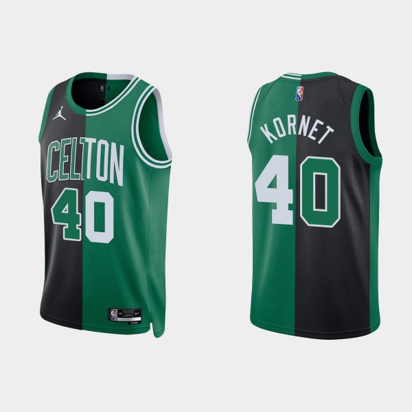 Celtics Luke Kornet Split NBA 75th Jersey Black Gr...