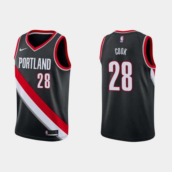 Blazers Black Quinn Cook #28 Swingman Jersey Icon