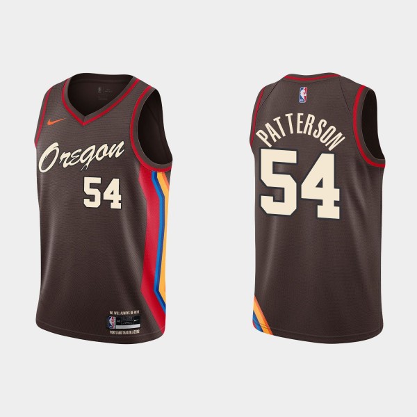 Blazers Patrick Patterson #54 City Edition Chocola...