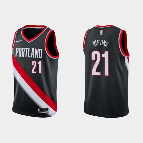 Blazers NO. 21 Keljin Blevins Black Jersey Icon Ed...