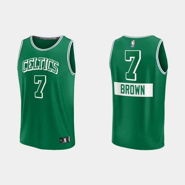 Celtics Jaylen Brown 2021-22 City Jersey Green