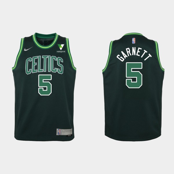 Celtics Swingman Youth Kevin Garnett #5 Jersey Green