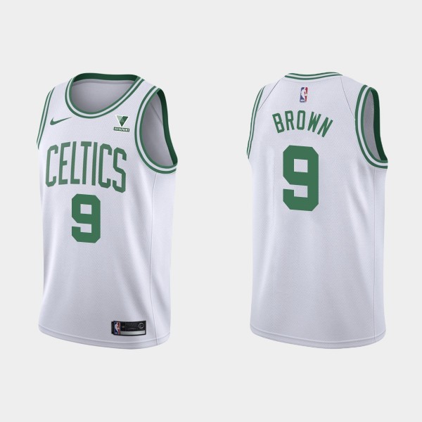 Celtics White 9 #Moses Brown Association Jersey