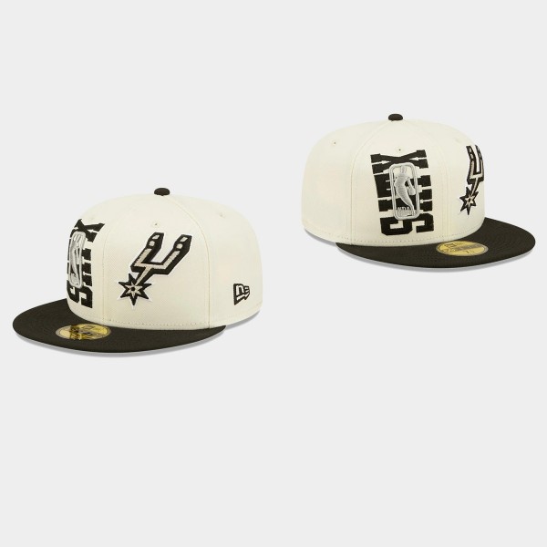 Brooklyn Nets Cream Black 2022 NBA Draft 59FIFTY F...