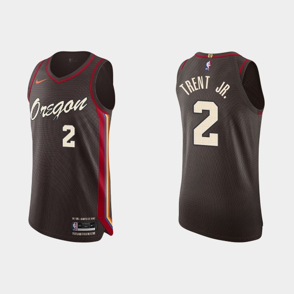 Blazers No.2 Gary Trent Jr. City Edition Jersey Ch...