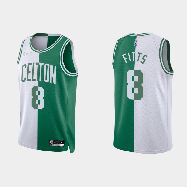 Celtics Malik Fitts Split NBA 75th Jersey Kelly Gr...