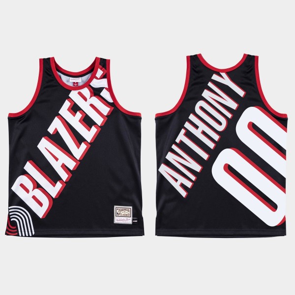 Blazers Carmelo Anthony #00 Big Face Jersey - Blac...