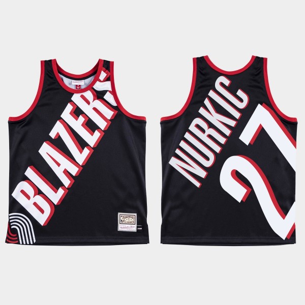 Blazers Jusuf Nurkic #27 Big Face Jersey - Black