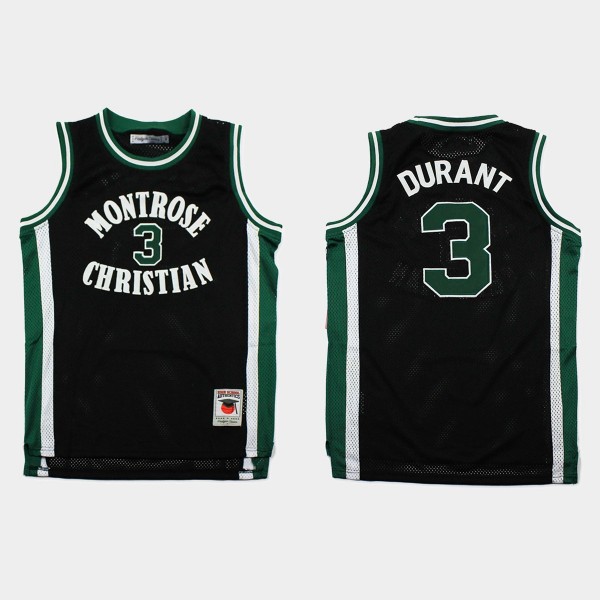 Kevin Durant #3 Brooklyn Nets High School Basketball Jersey Black