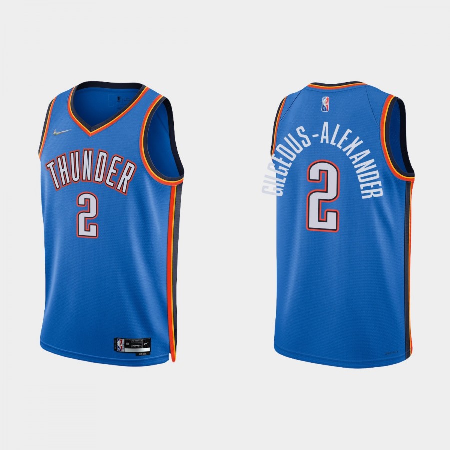 Oklahoma City Thunder Shai Gilgeous-Alexander #2 Nike 2021/22 75th ...