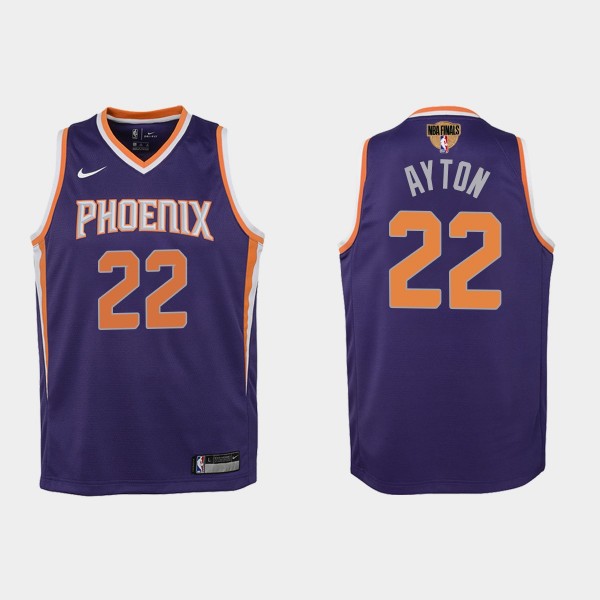 Suns Deandre Ayton 2021 NBA Finals Purple Jersey Y...